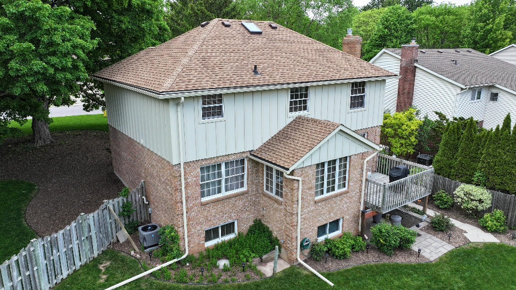 New soffit details on Pelham residential board and batten siding renovation