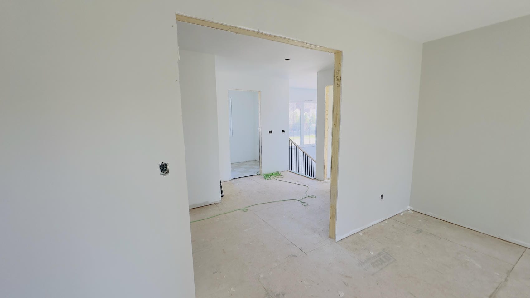Painted interior walls and doorway framing in Niagara renovation