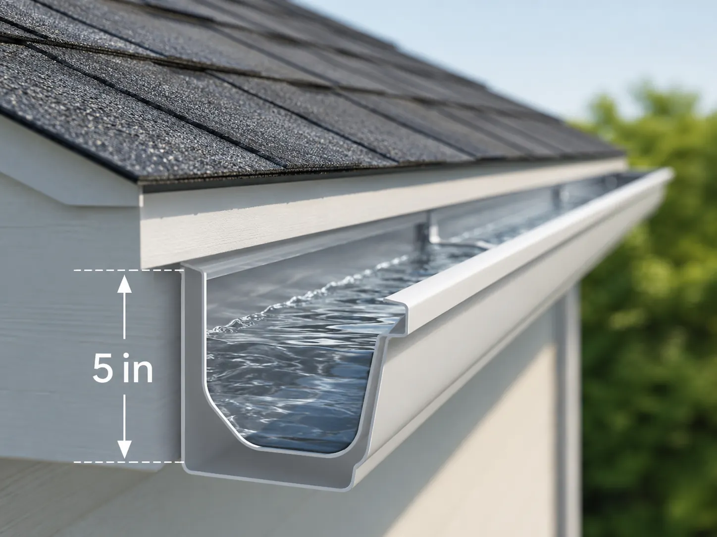 5-inch seamless aluminum eavestrough profile