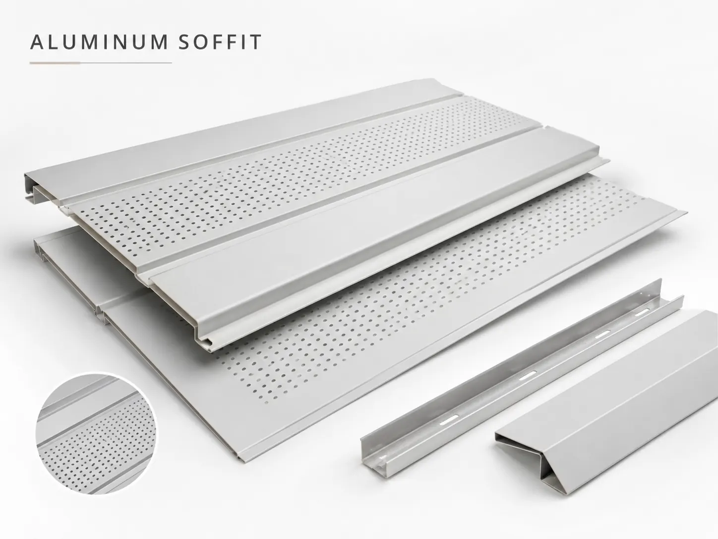 Vented aluminum soffit panel