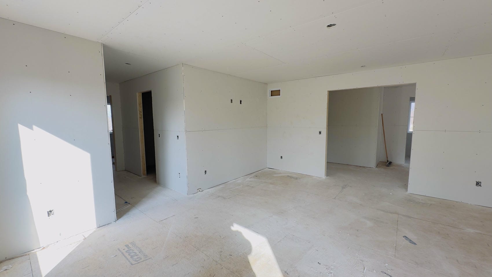 Drywall taping and finishing in open concept Niagara interior