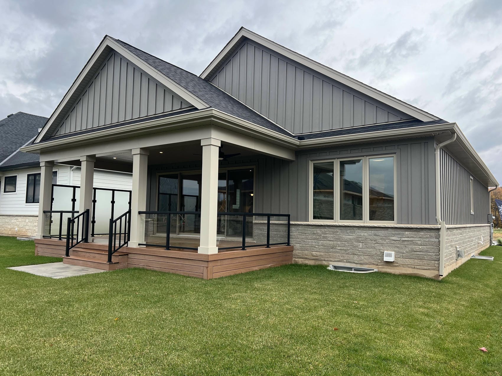 Completed new build exterior package by Renovation Xperts Group in Pelham