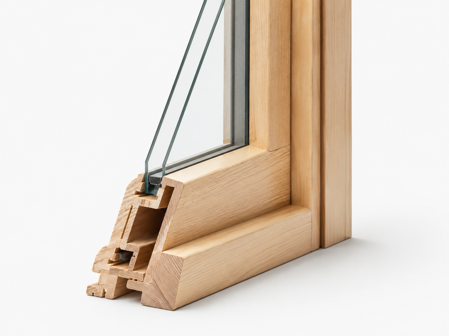 Wood window material profile